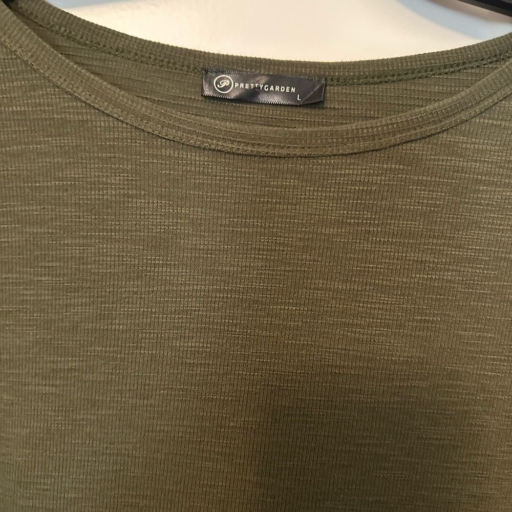 Olive Long Sleeve Dress - Picture 3 of 4